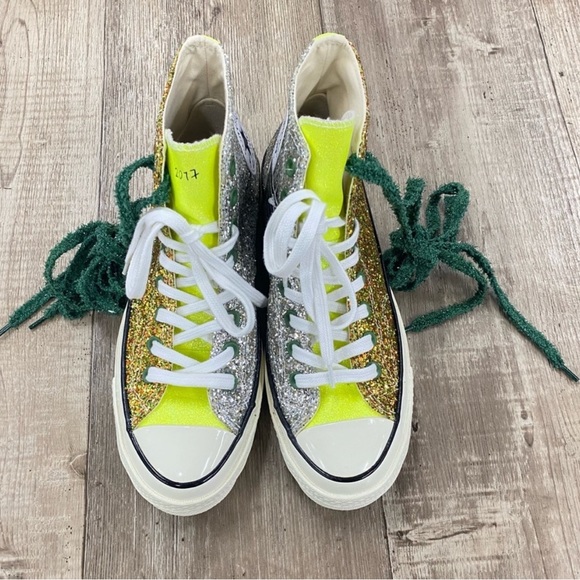 Converse X JW Anderson Chuck silver and gold glitter UNISEX MEN 7.5  WOMENS 9.5 - Picture 4 of 16